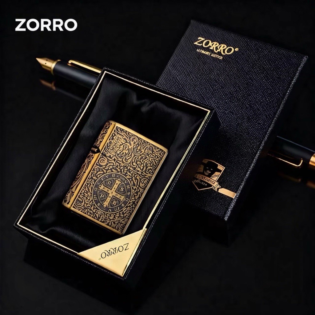ZORRO Black Titanium Constantine Armor Windproof Kerosene Lighter Luxury Pro