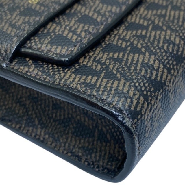 Yves Saint Laurent Cigarette Case Black Brown All-Over Pattern Used
