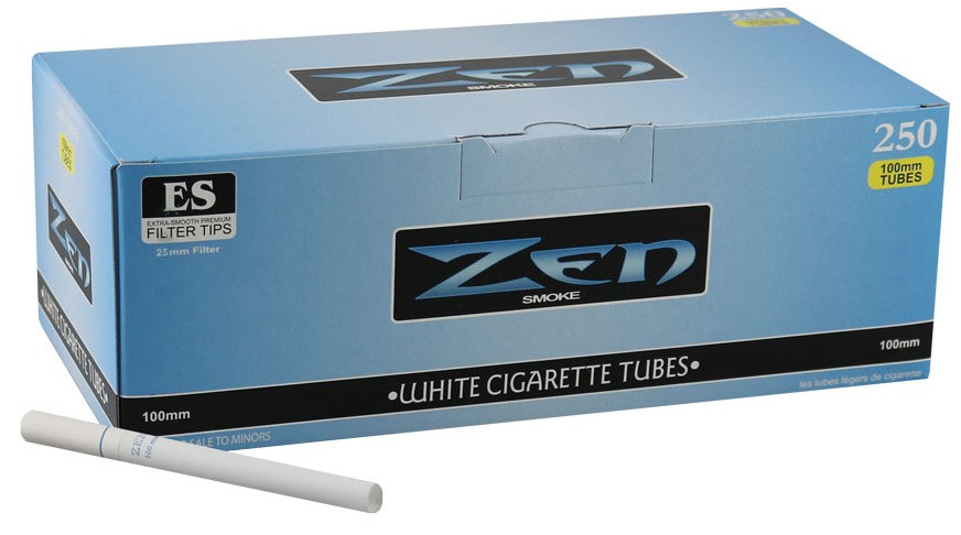 4x Boxes ( ZEN Blue Light 100s 100mm ) Cigarette RYO 250 Tubes Per Box