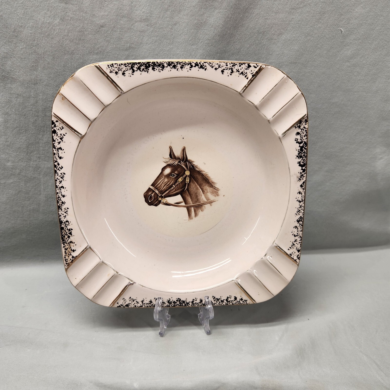 EXCELLO FOUR STAR 1950’S HORSE HEAD CIGAR ASHTRAY
