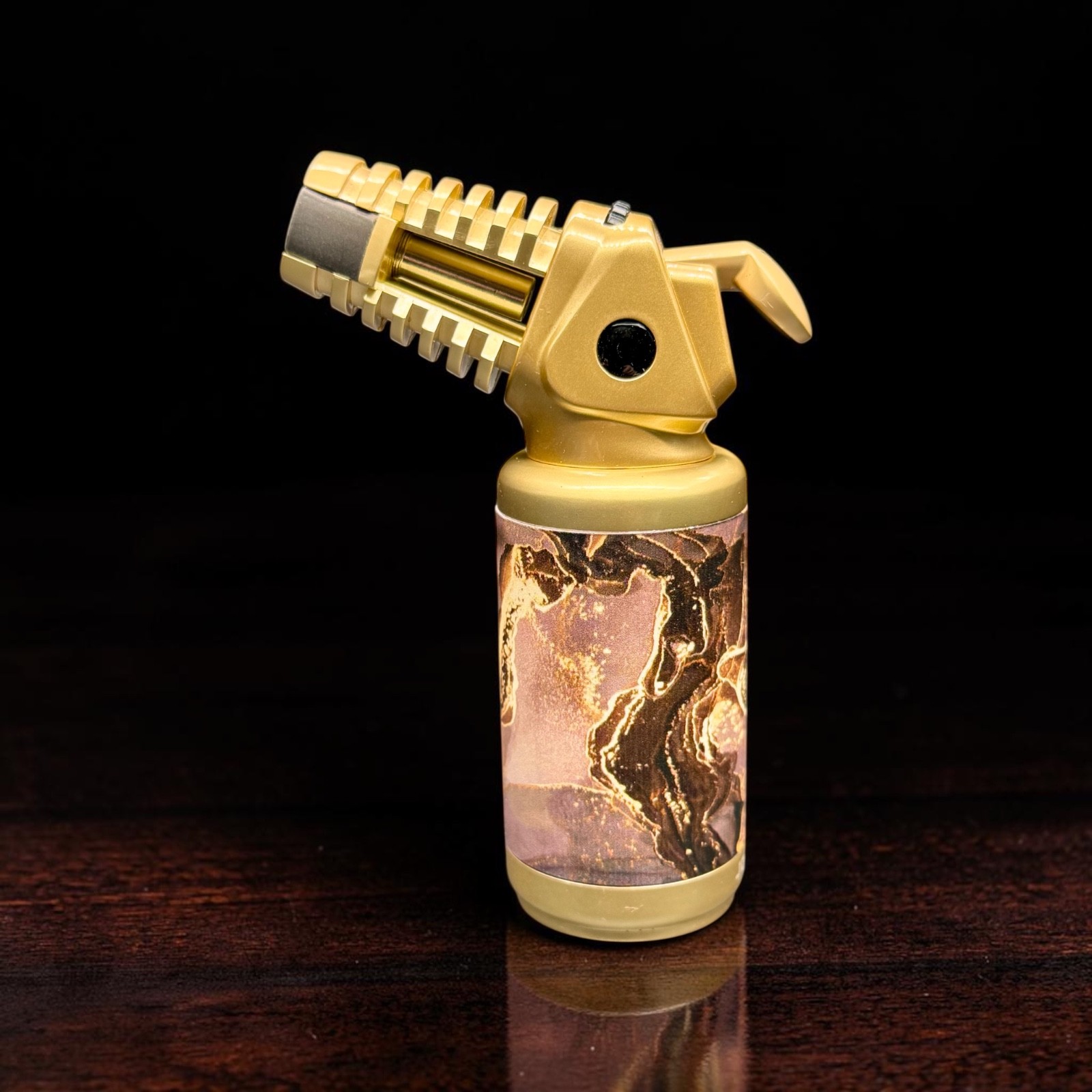 JOBON Jet Torch Lighter Windproof Refillable Butane Adjustable Flame Metal