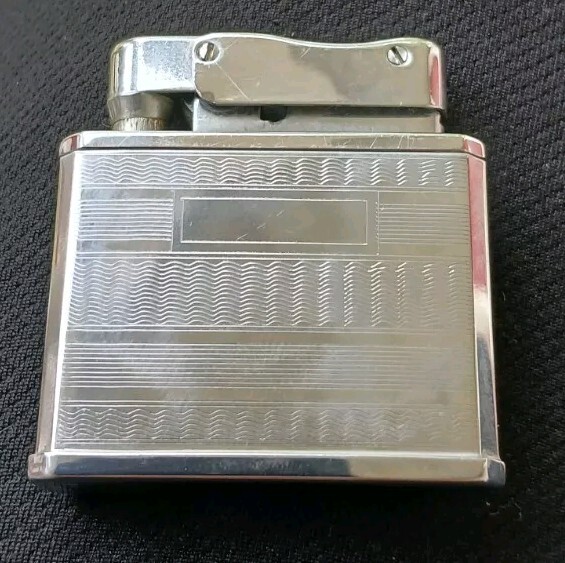 1950s Chrome Refillable Lighter Japanese Clean Never Lit And Can Engrave.