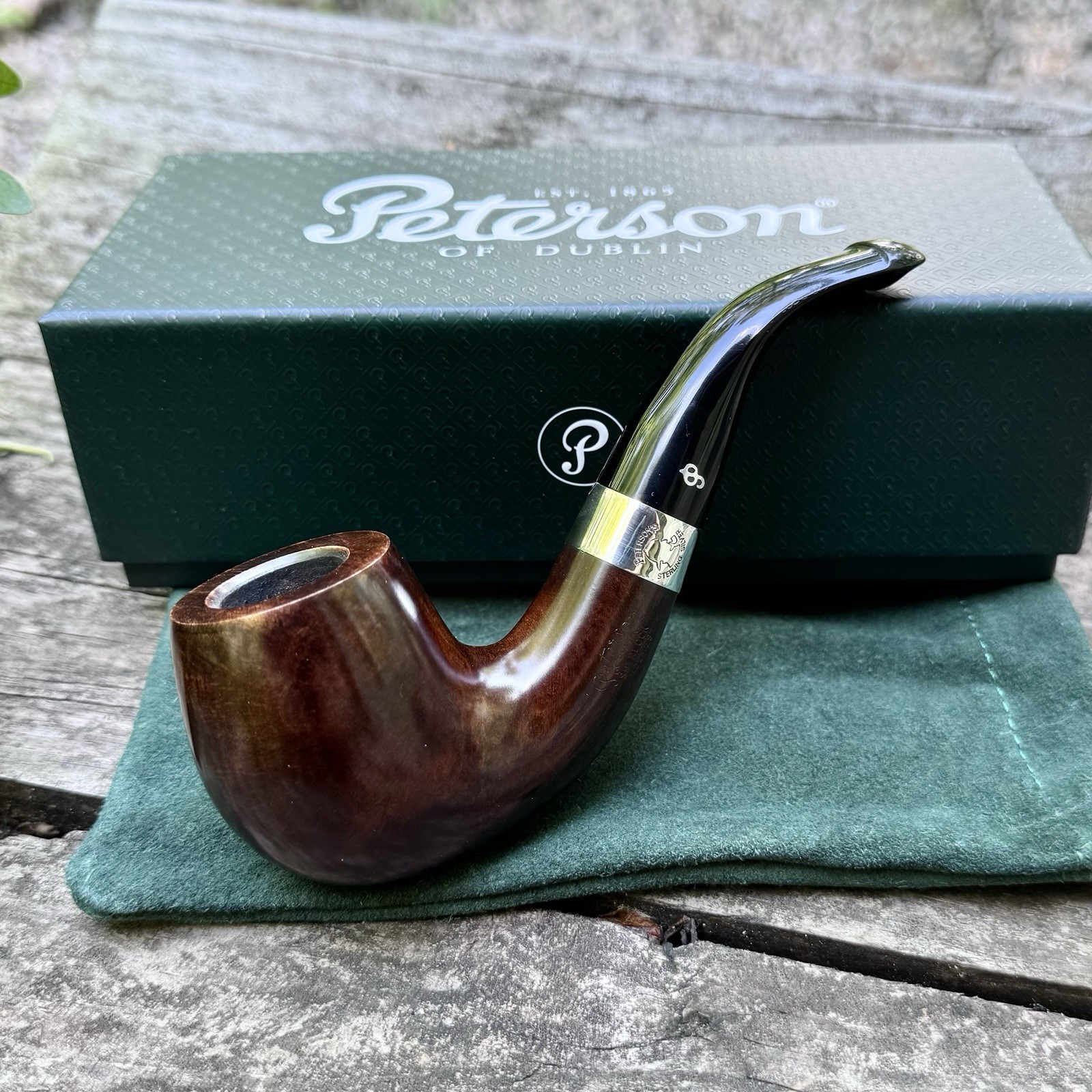 Peterson Sherlock Holmes Dark Smooth Professor P-Lip Pipe – New