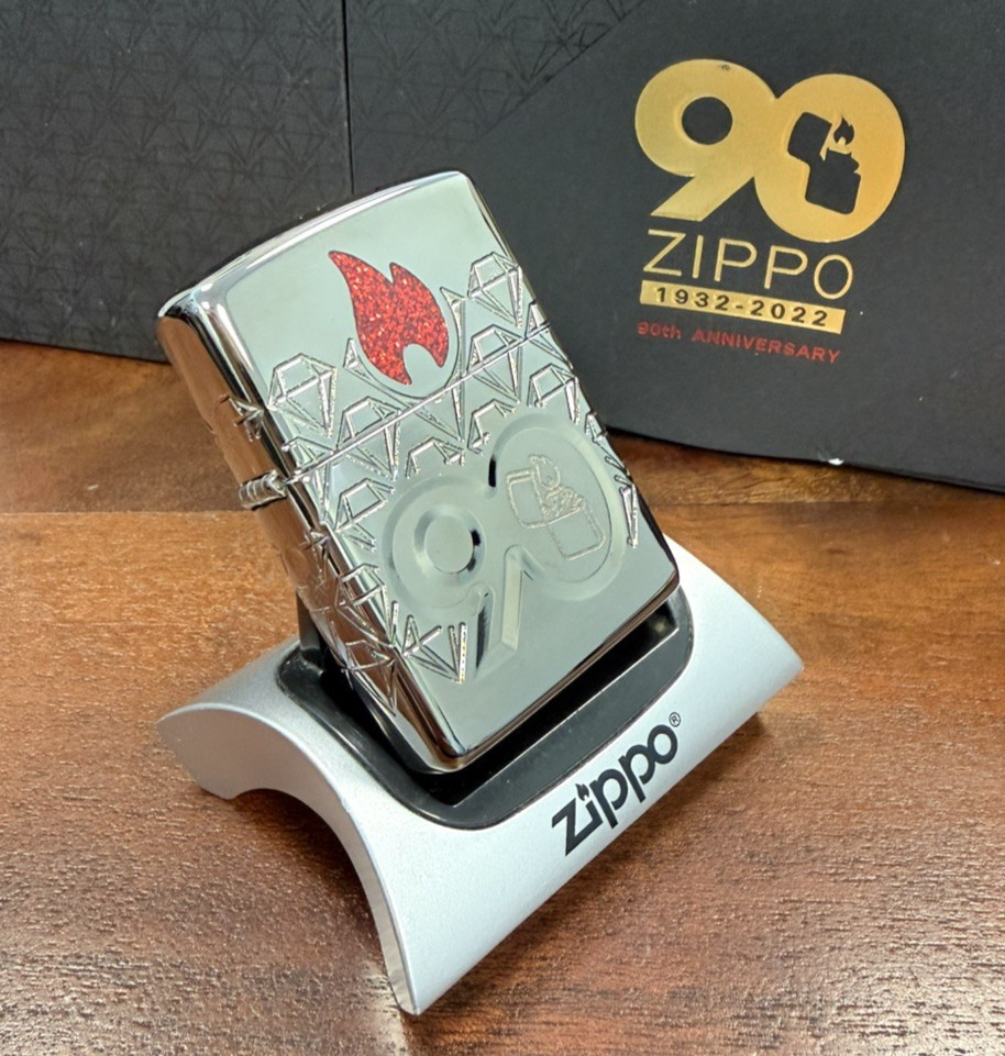 Zippo ARMOR Lighter 90th Anniversary 2022 COTY Black Ice LIMITED 6000 NEW BOXED