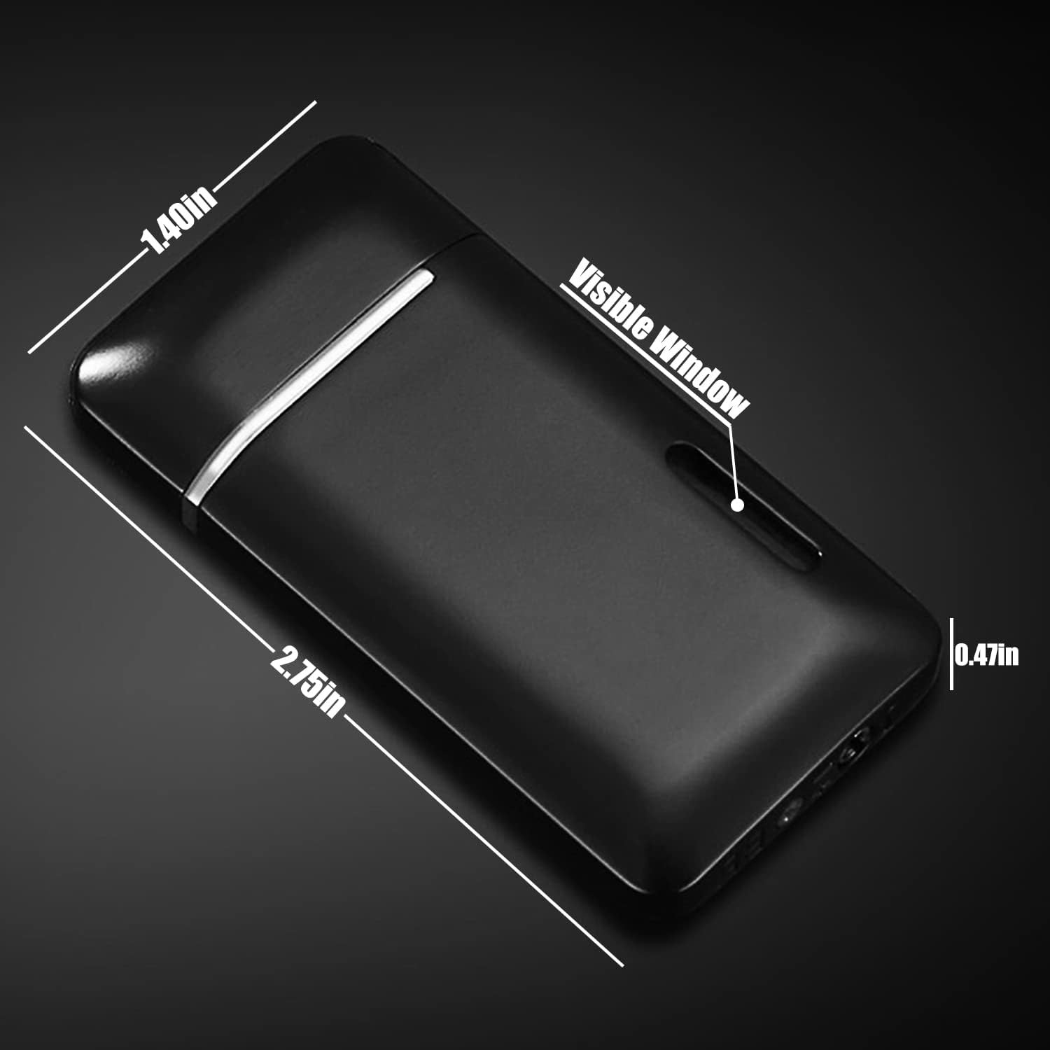 2 Pack Mini Torch Lighter Butane Refillable, Double Flame Black