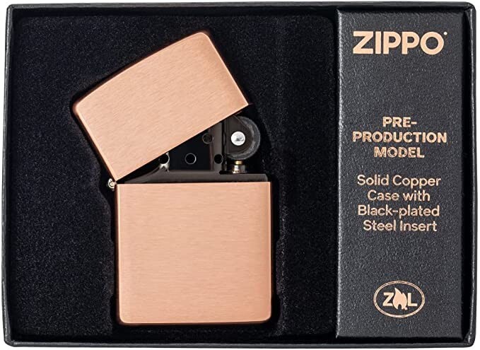 Zippo Limited Edition Solid Copper with Black Plated Insert 48107