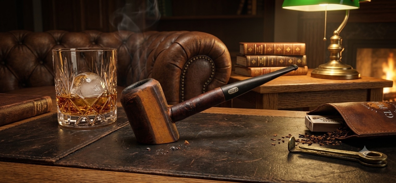 Vintage ROPP Cherry Wood Smoking Pipe MADE IN FRANCE