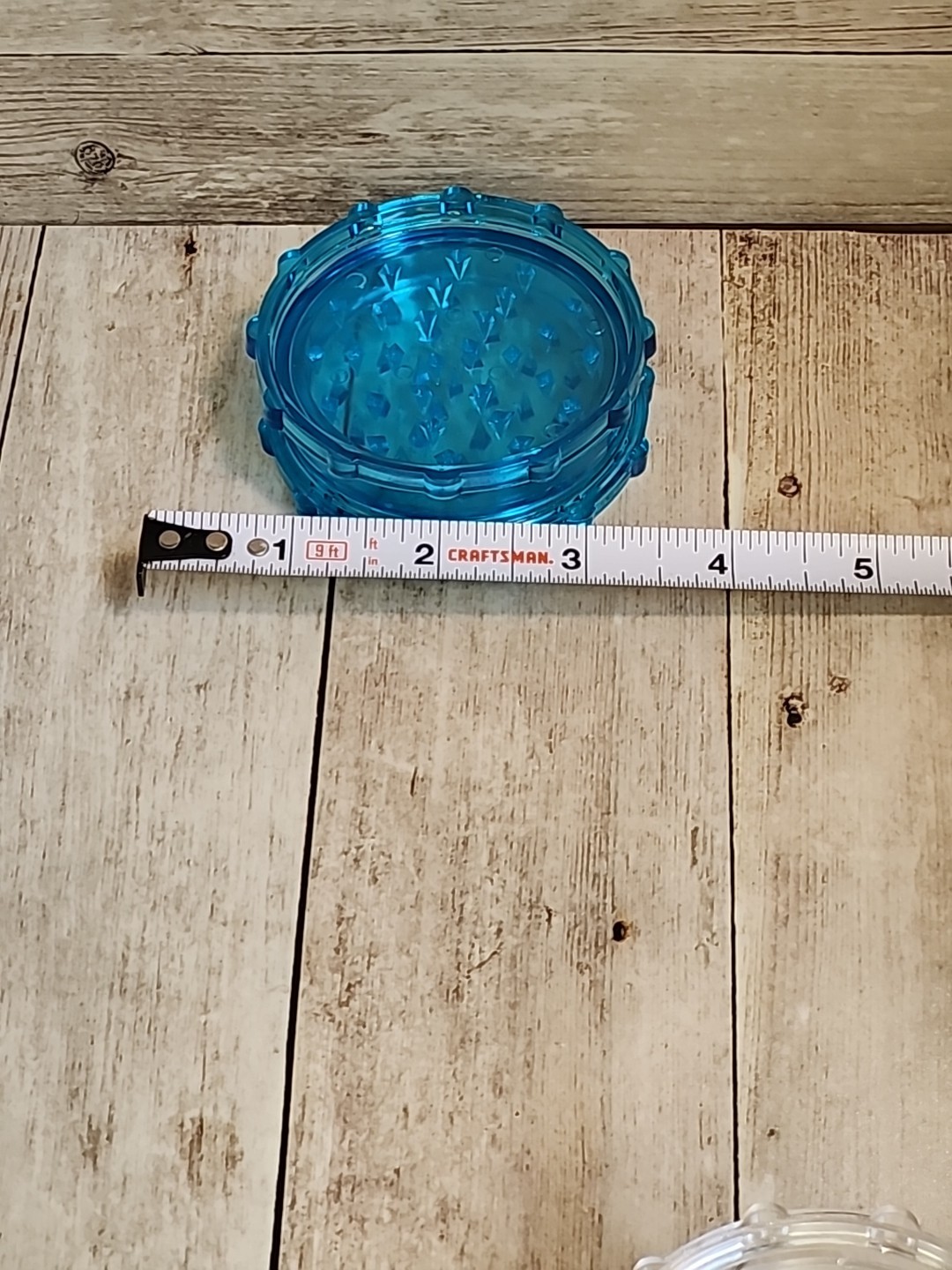 3 INCH HARD ACRYLIC PLASTIC 2-PIECE TOBACCO & HERB GRINDER – Blue
