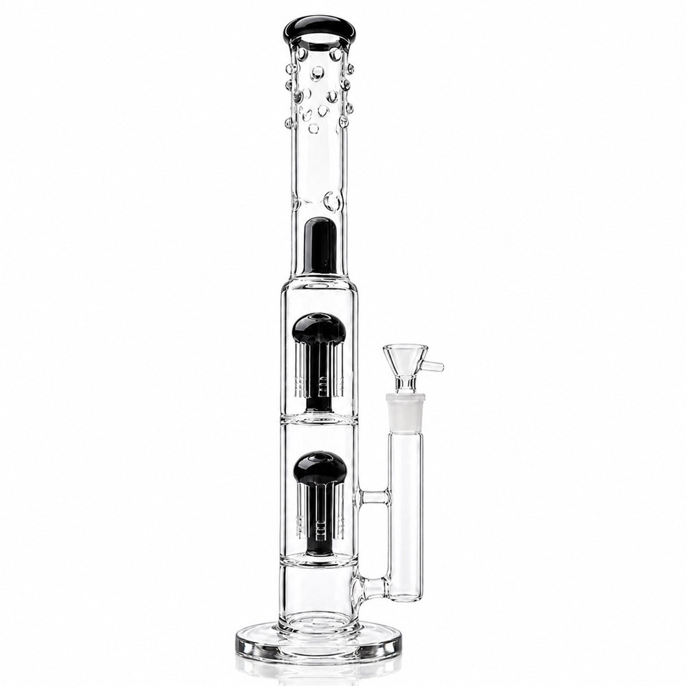 16” Perc Glass Bong Heavy Percolate Bongs Smoking Hookah Water Pipe 18mm Bowl