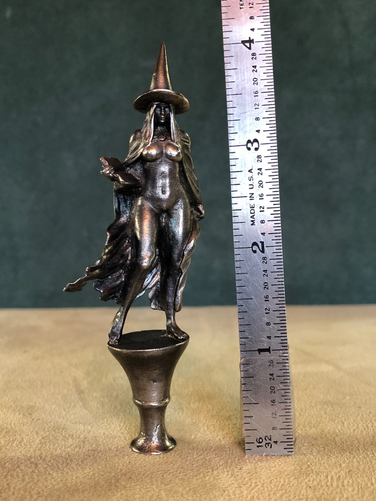 Nude Witch Pipe Tamper, Solid Fine Pewter