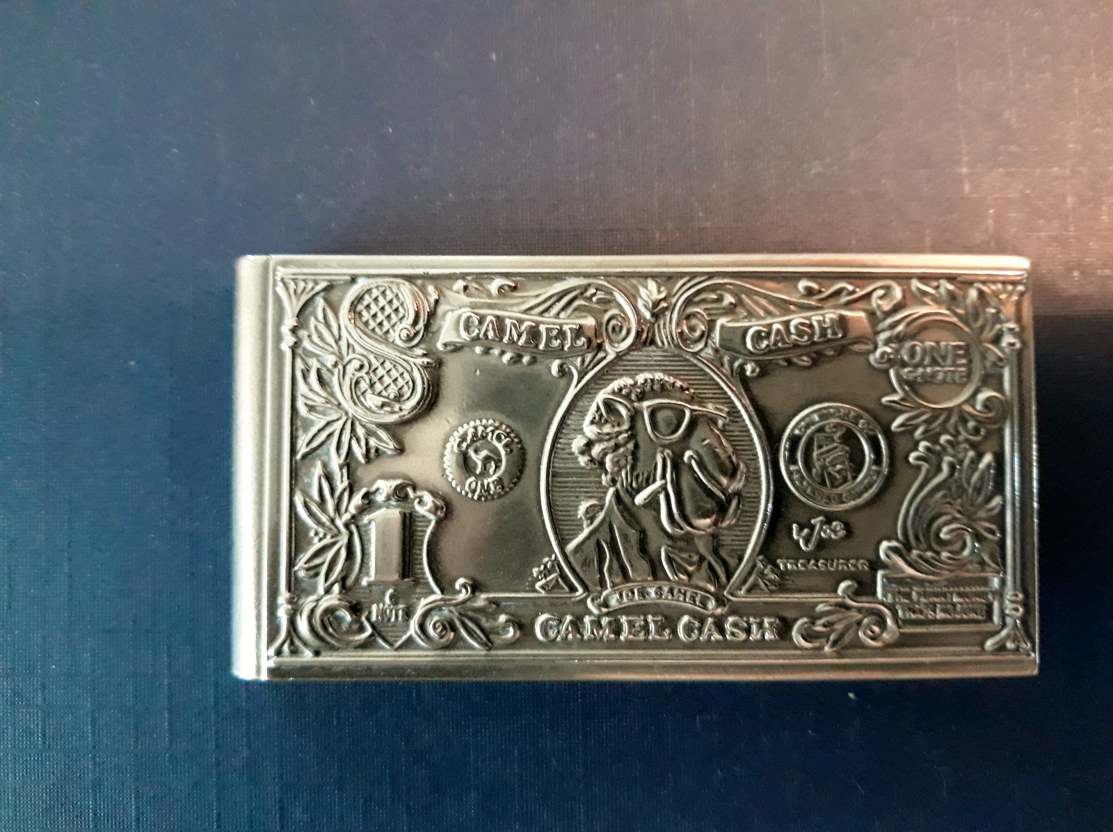 Vintage Camel Cash Money Clip Joe Camel One Note Tobacco Promo Metal Pewter
