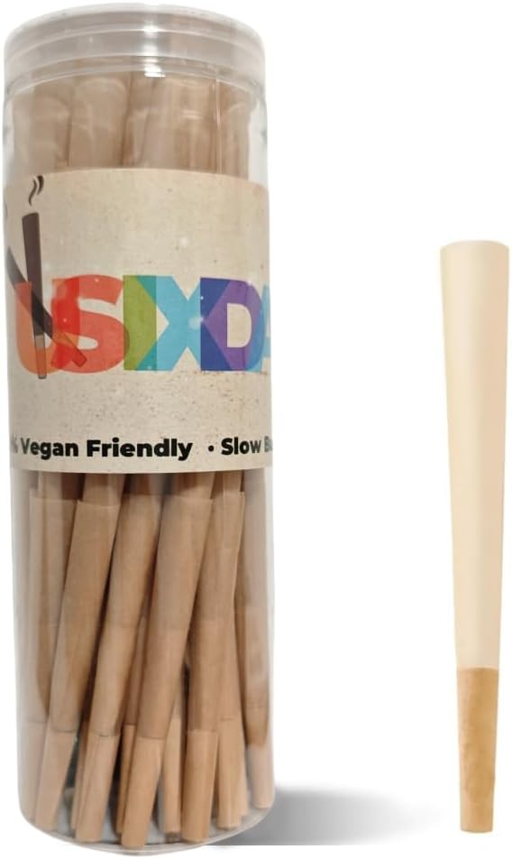 Pre Rolled Cones – 100 Pack Brown Classic King Size Natural Slow-Burning Cones R