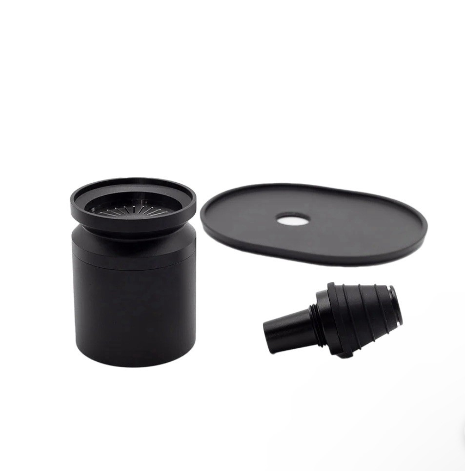 Stündenglass Gravity Infuser Hookah Set Black w/ Hose, Brushes, Globes, Stand