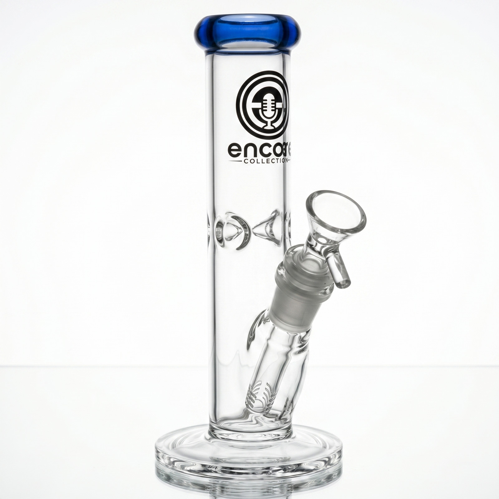 Hookah Water Pipe Heavy Glass 8 inch Tobacco Bong w/ ICE catcher Straight Base