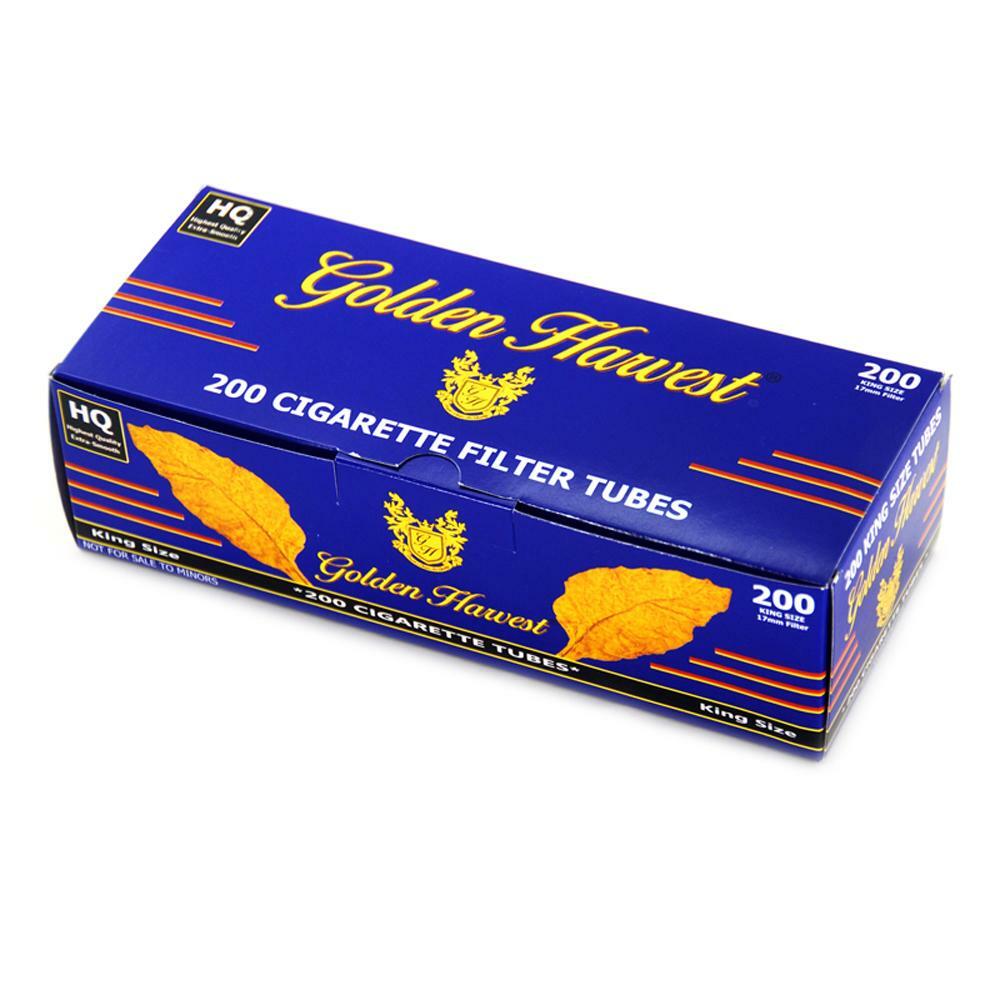 Golden Harvest Cigarette Tubes Light Blue King Size KS – 5 Boxes (1000 Tubes)