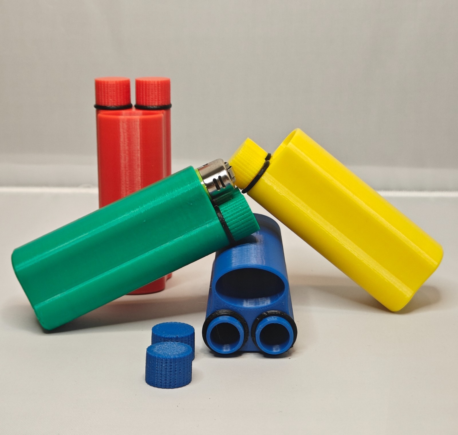 Double Doob Toob Cigarette Holder w/ Lighter Slot – Smell-Proof, Heat-Resistant