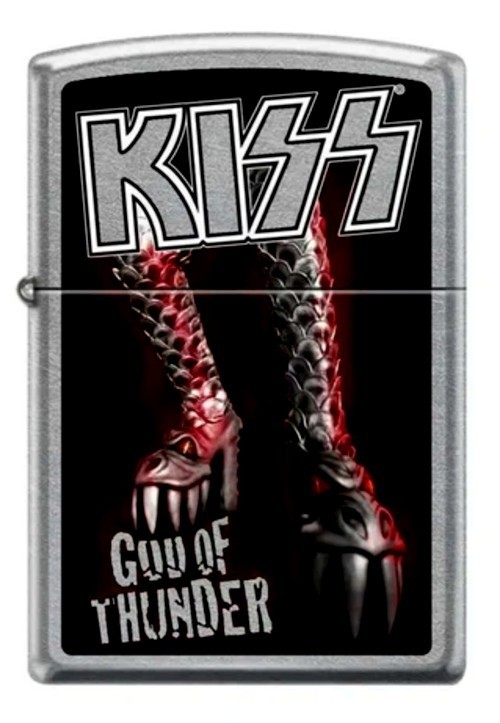 Retired KISS-Rock Band” God Of Thunder Zippo Lighter