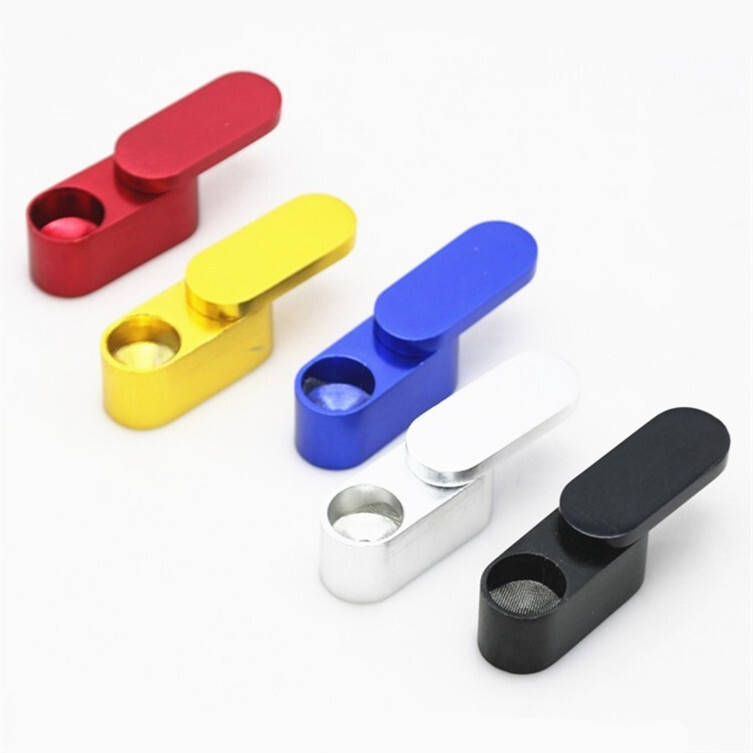 Swivel Tobacco Smoking Pipe w/ Stash Storage Cylinder Chamber Metal w/ Lid Bowl