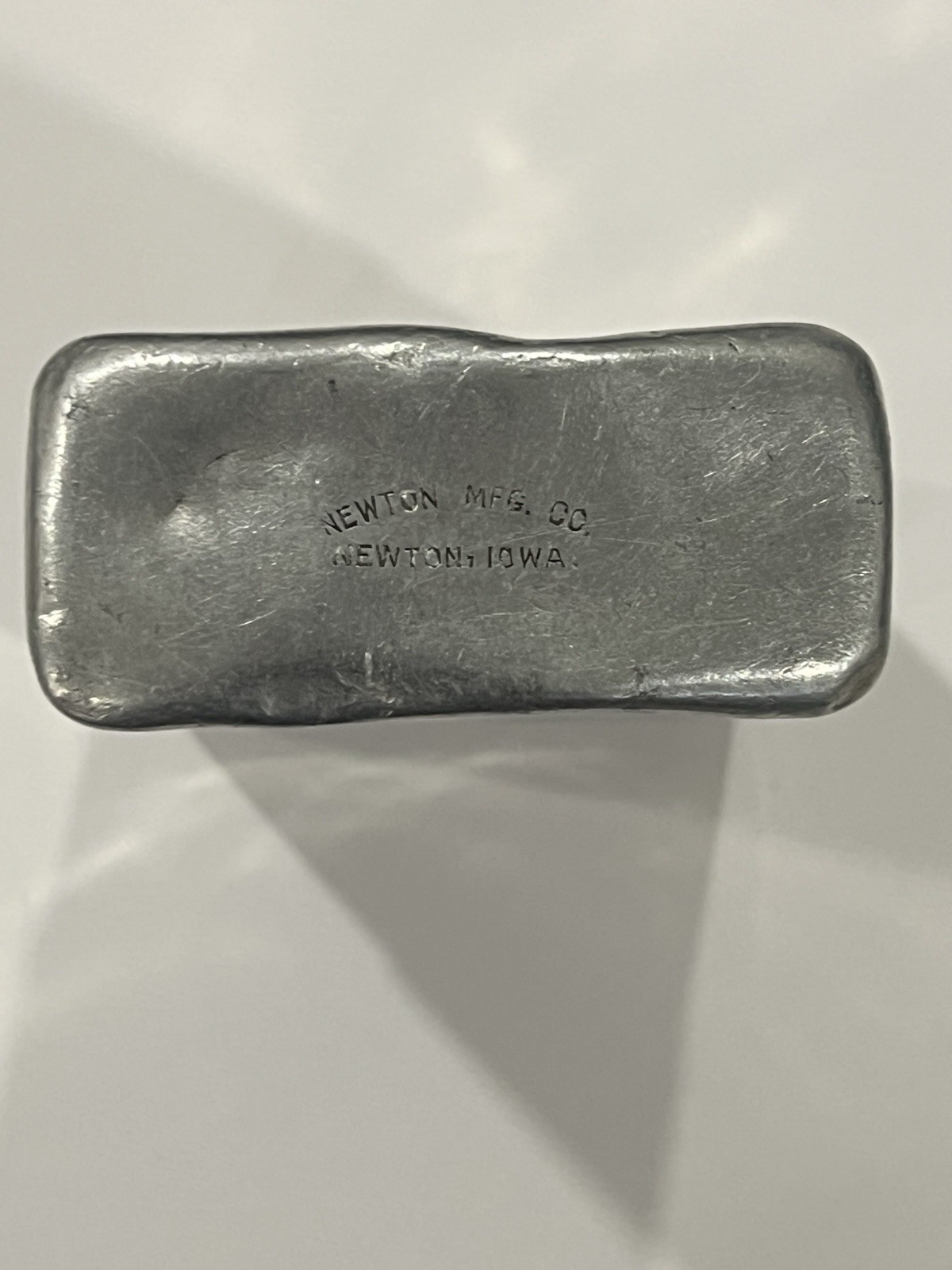 Vintage Newton Mfg Ford Aluminum Cigarette Case Schoeb Motor Co Augusta Kansas