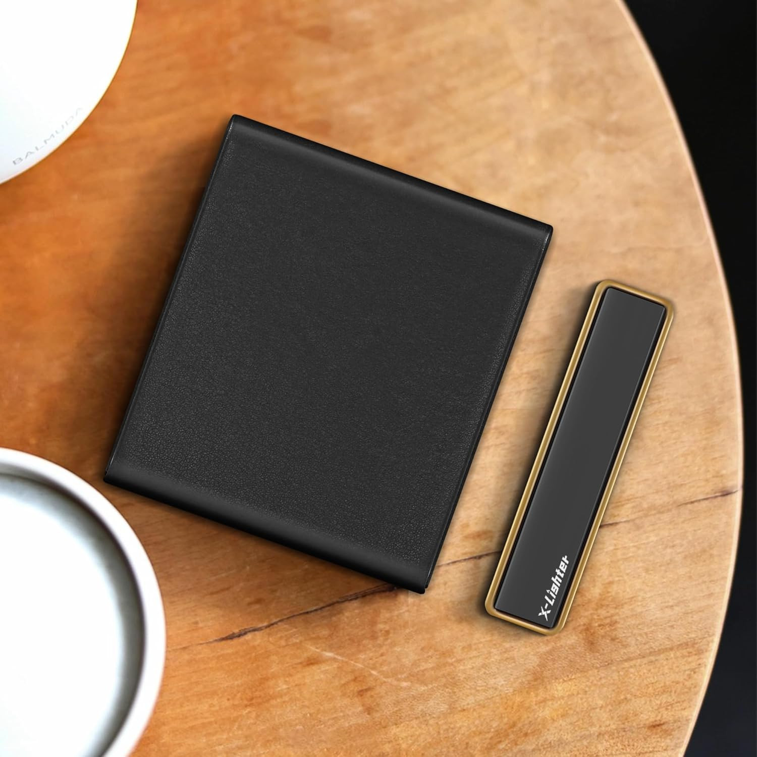 Cigarette Case with Lighter for 84MM King Size, Smell Proof, Ultra Slim, Leather
