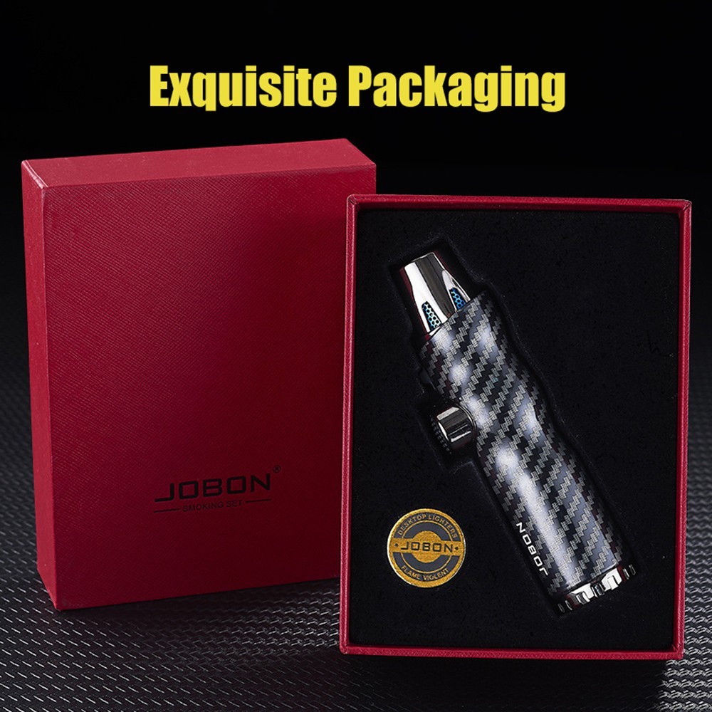Metal Torch Lighter-Refillable Butane Jet Adjustable Blue Flame Lighter 66WGZB6