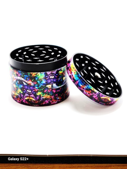 Tobacco Herb Spice Grinder 4 pcs Alloy Smoke Metal 1.5 in- Crusher EYES Design