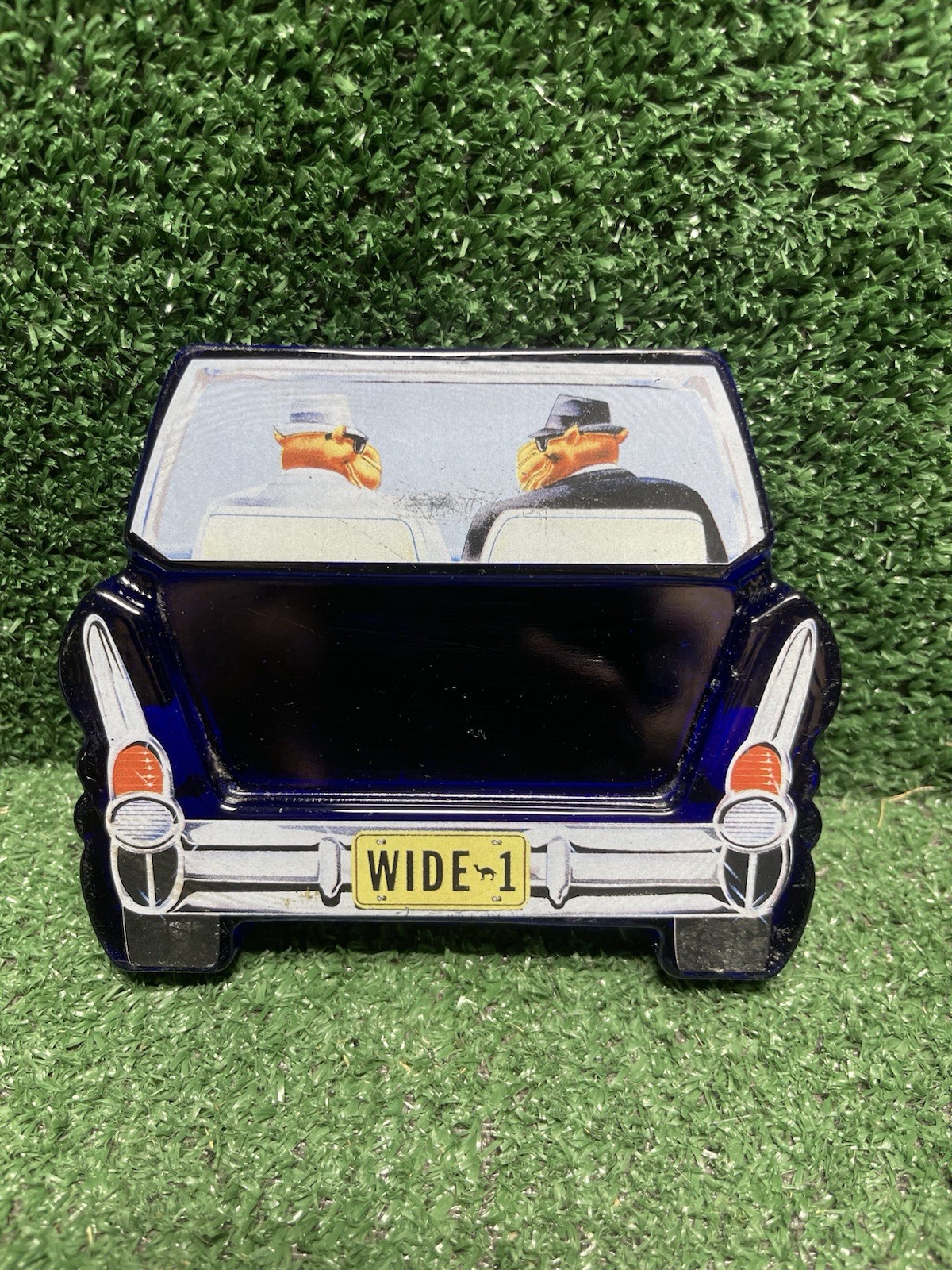 Vintage Joe Camel Car Ashtray Cobalt Blue Glass. Free Shipping!