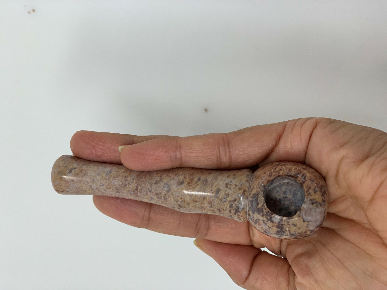 Matchpipe Scoop bowl Stone Smoking Pipe Onyx Marble Stone Pocket Tobacco Pipe