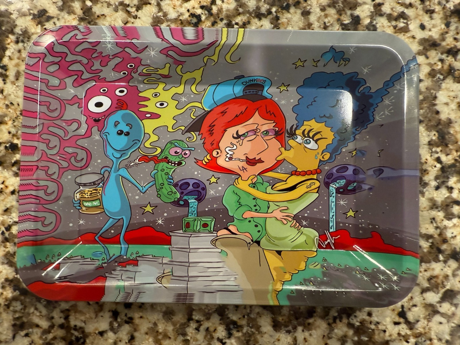 Premium Rolling Tray Ash Tray Simpsons Family Guy 7inx5in
