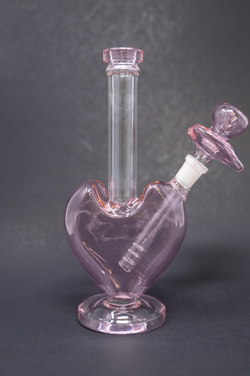 Hookah Water Pipe Glass 9″ Heart Shaped Tobacco Bong w/ Heart Bowl Pc