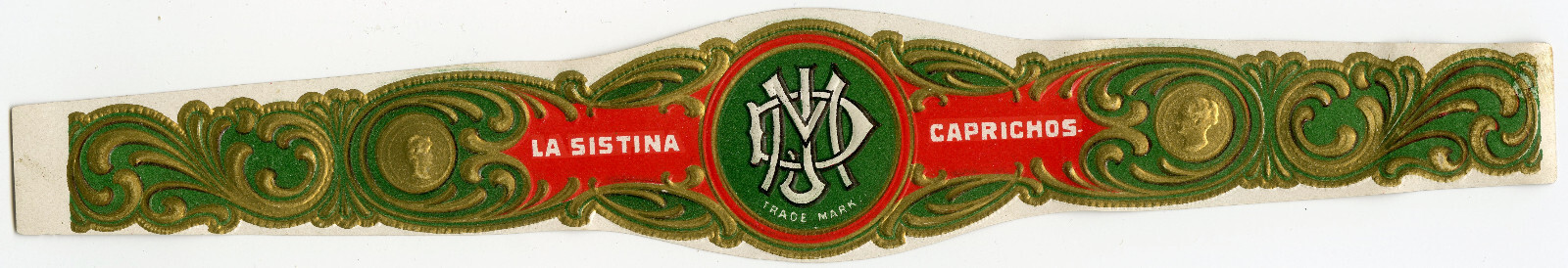 Vintage LA SISTINA CAPRICHOS N.O.S. CIGAR BAND LABEL H17
