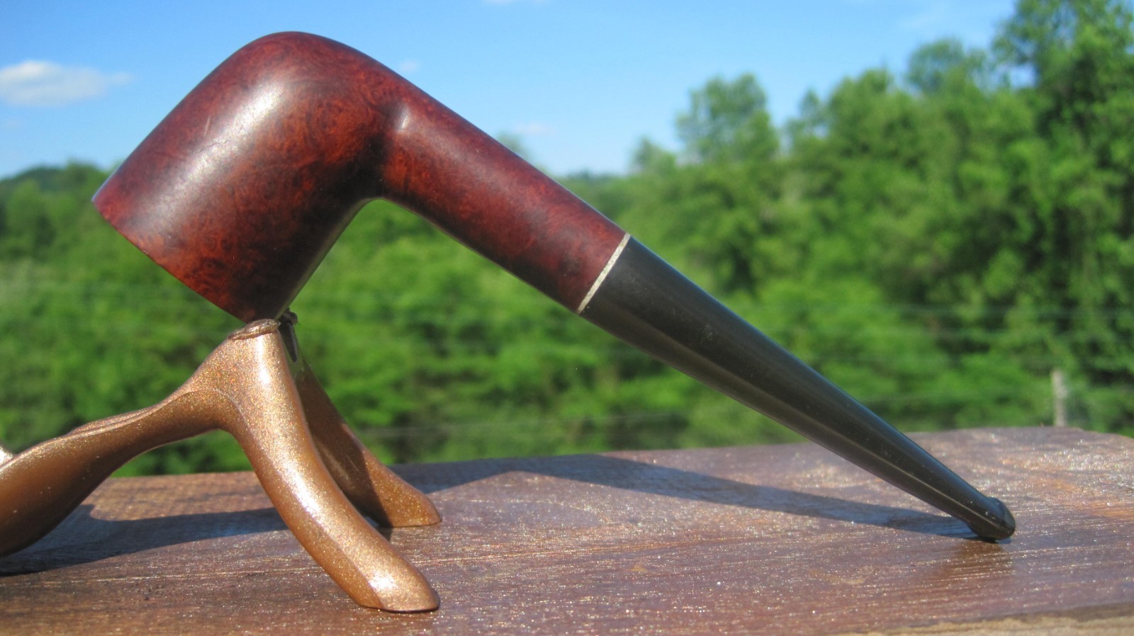 Unbranded Imported Briar Smooth Dublin Smoking Estate Pipe 5.5″ L