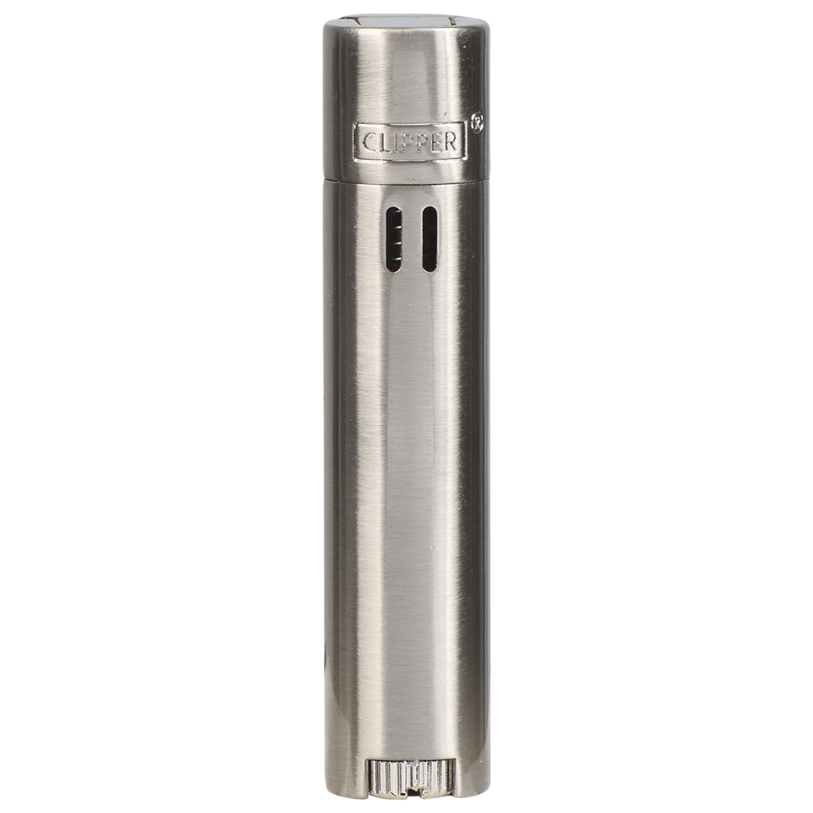 Clipper Metal Lighter – Refillable, Includes Case. Silver JET Butane Lighters