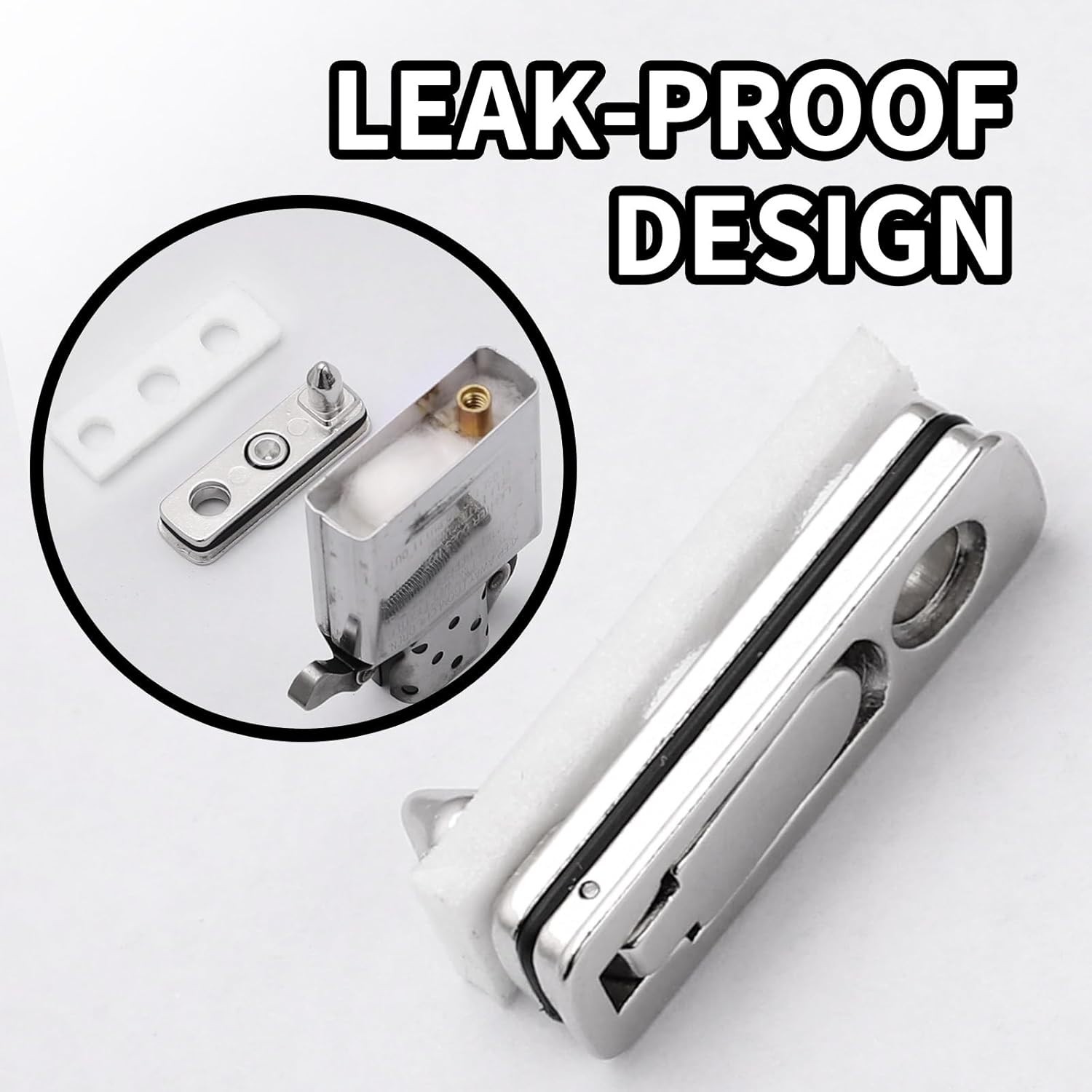 Multi-Sided Metal Gasket Seal for Zippo Lighters – Anti-Evaporation Accessories