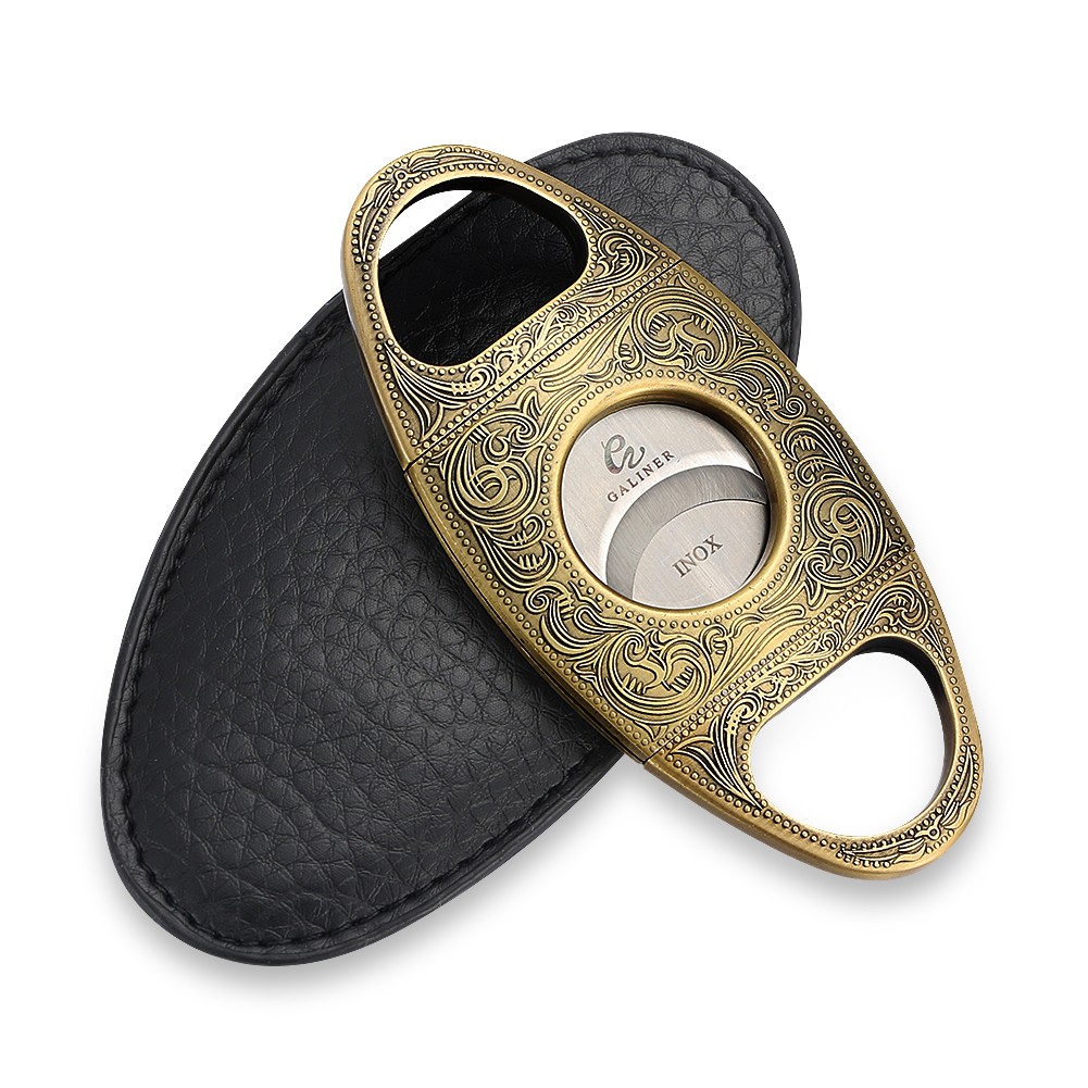 Galiner Cigar Cutter Sharp Double Steel Blade Shear Cigar Tube Case 1ct Holder