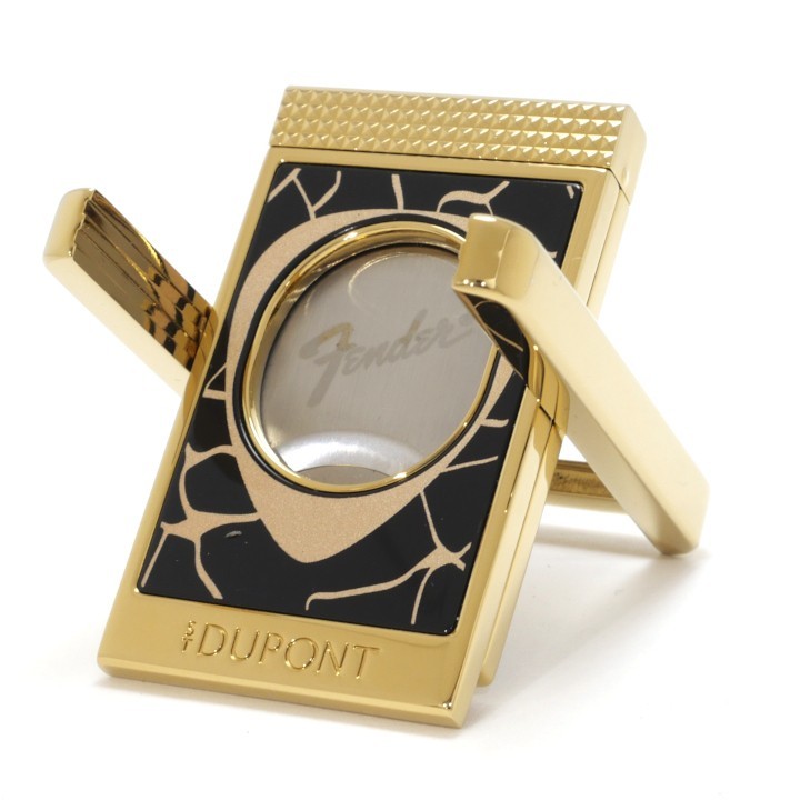 S.T.DUPONT 003445 FENDER Cigare stand Cigare Cutter Black & Gold New