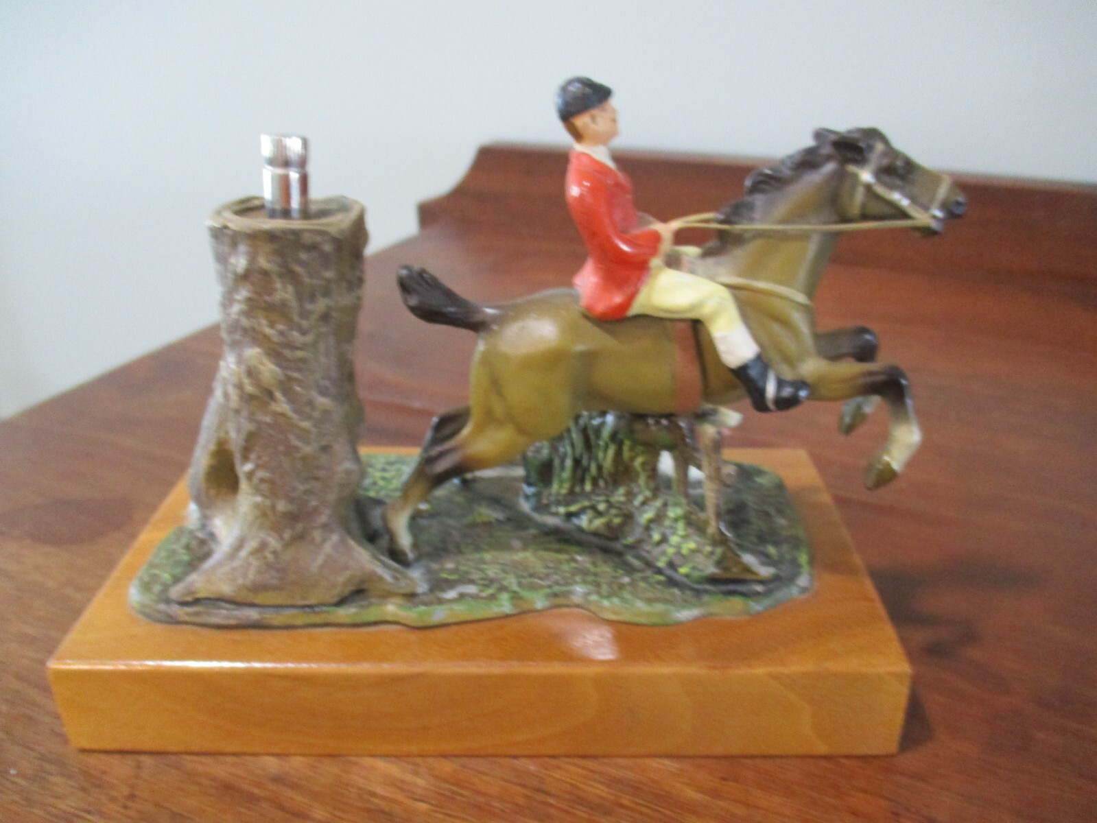 The Cary Collection Austrian Bronze Hunter w/ hound fine art table lighter rare