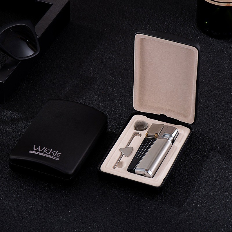 Encendedor Portable Creative Foldable Metal Smoking Lighter Pipe Combination