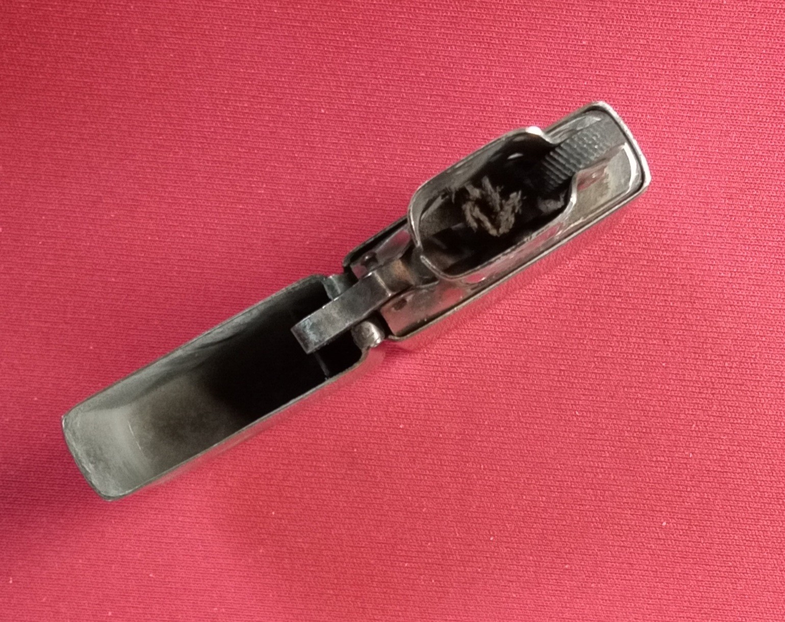 Zippo Lighter 1930-1950’s PAT.2032695 3 Barrel Hinge Nickel Silver Insert
