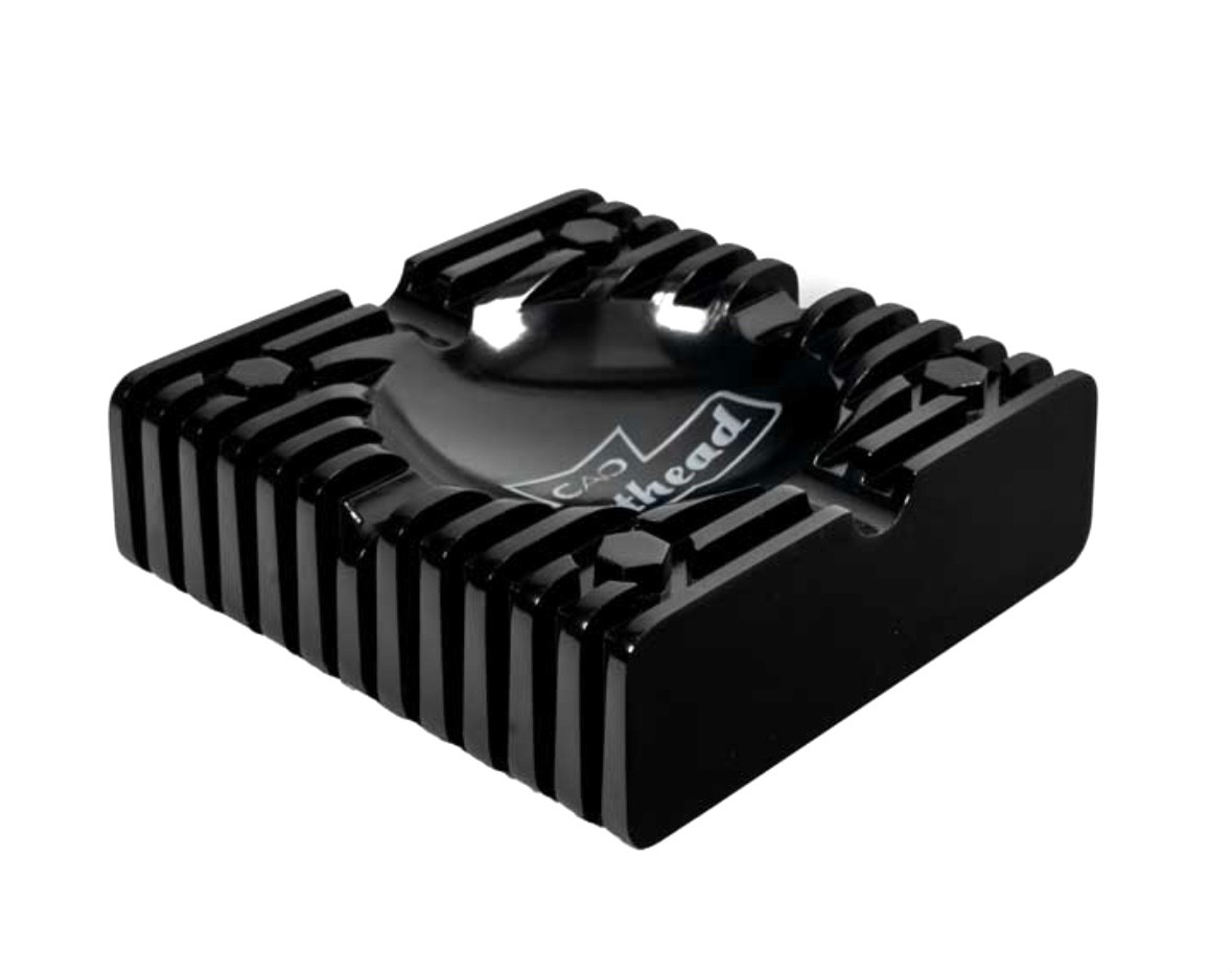 CAO Flathead Metal Cigar Ashtray Black