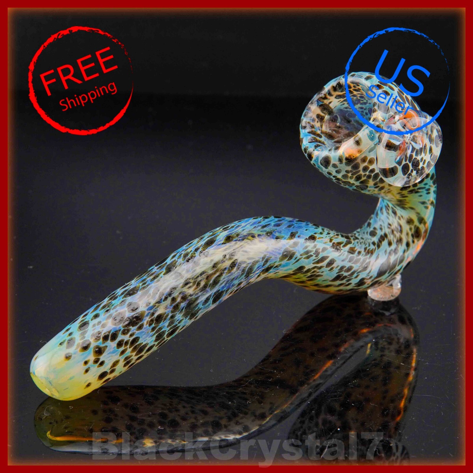 5.5″ Handmade Color Changing Marble Sherlock Tobacco Smoking Bowl Glass Pipes