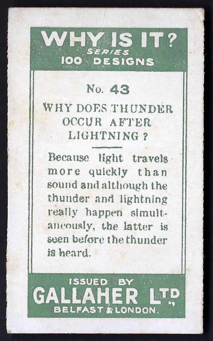 GALLAHER – WHY IS IT? (GREEN) – #43 WHY DOES THUNDER OCCUR AFTER LIGHTNING?