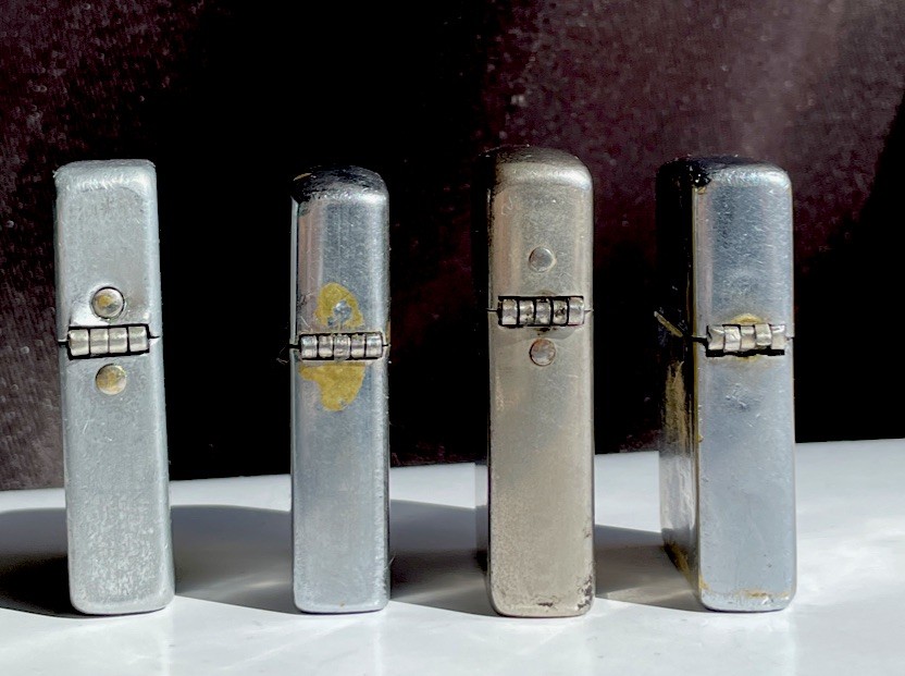Vintage Zippo-Champ-Storm King & Four Star 14-16 Hole Chrome Lighters 1960s
