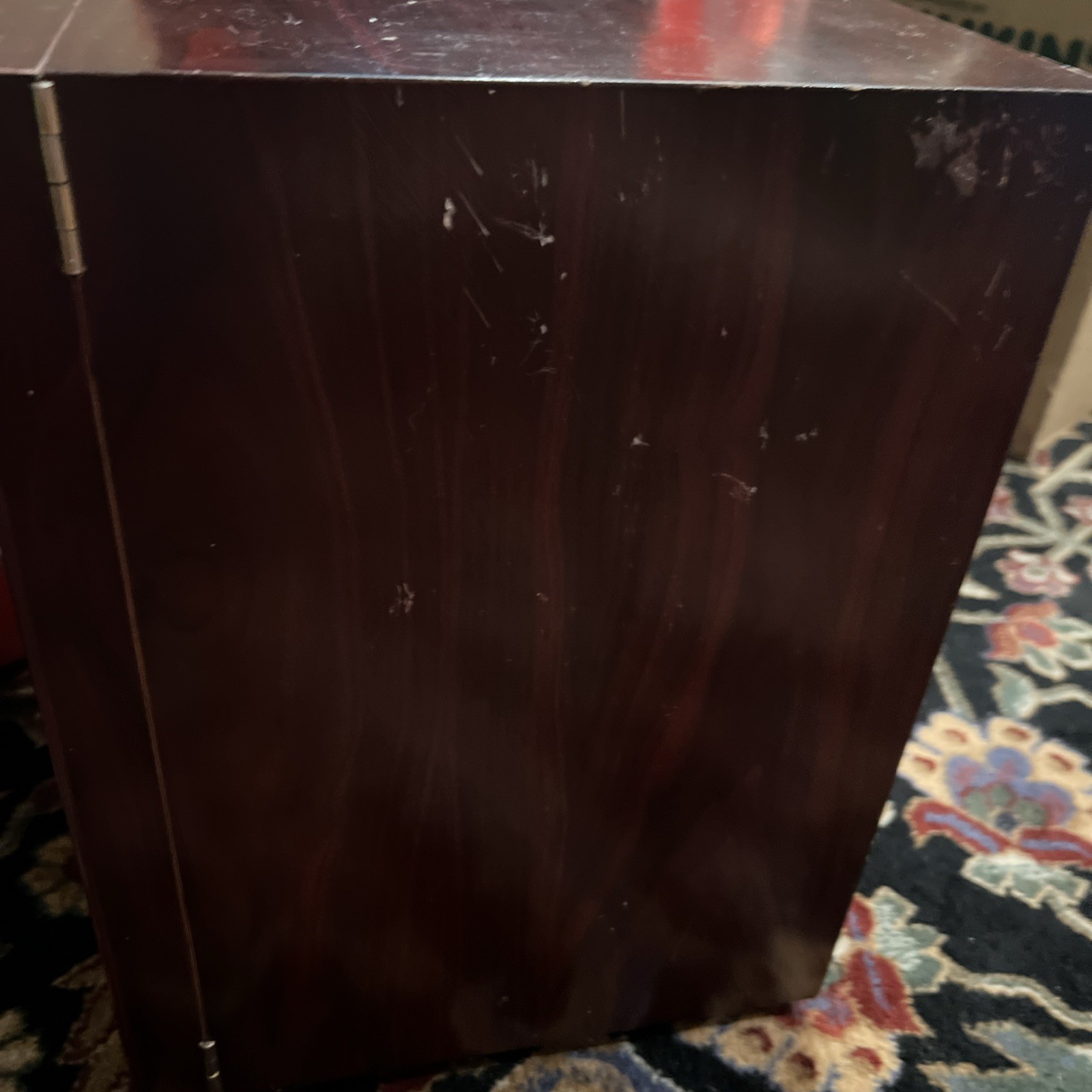 Wooden Cigar Humidor Cabinet 7 Drawer Storage Box with Glass Door Hygrometer⁠