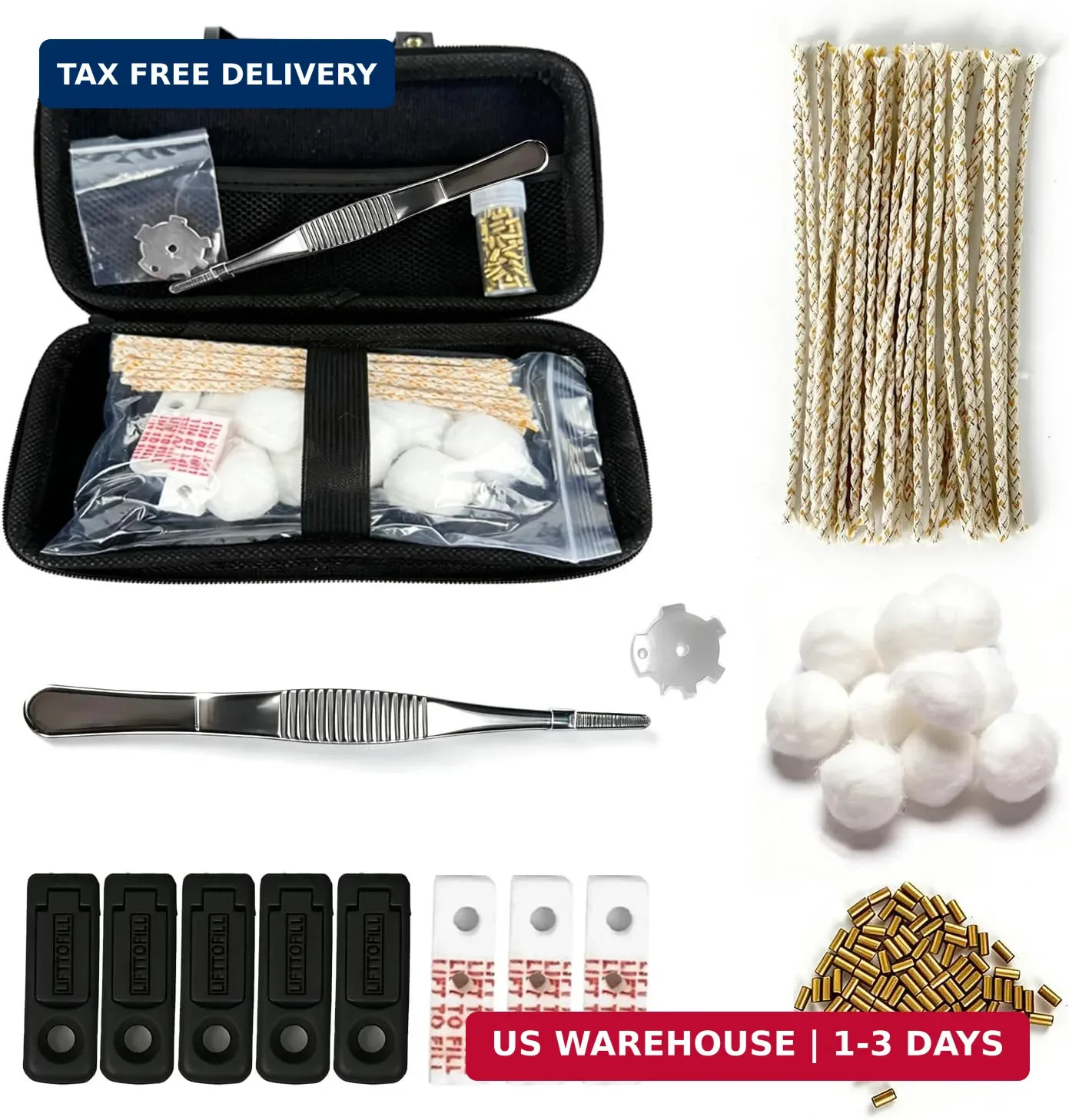 Lighter Repair Kit，Flint and Wick Set Compatible with Zippo Lighters,Flint Stone