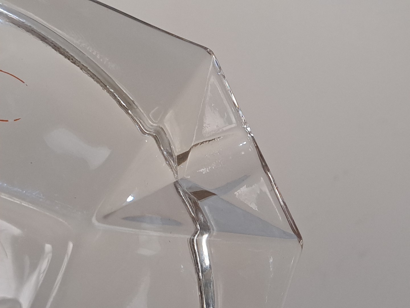 VTG RARE Square Clear Glass Fox And Whip Engraved Cigar Cigarette 8in Ashtray