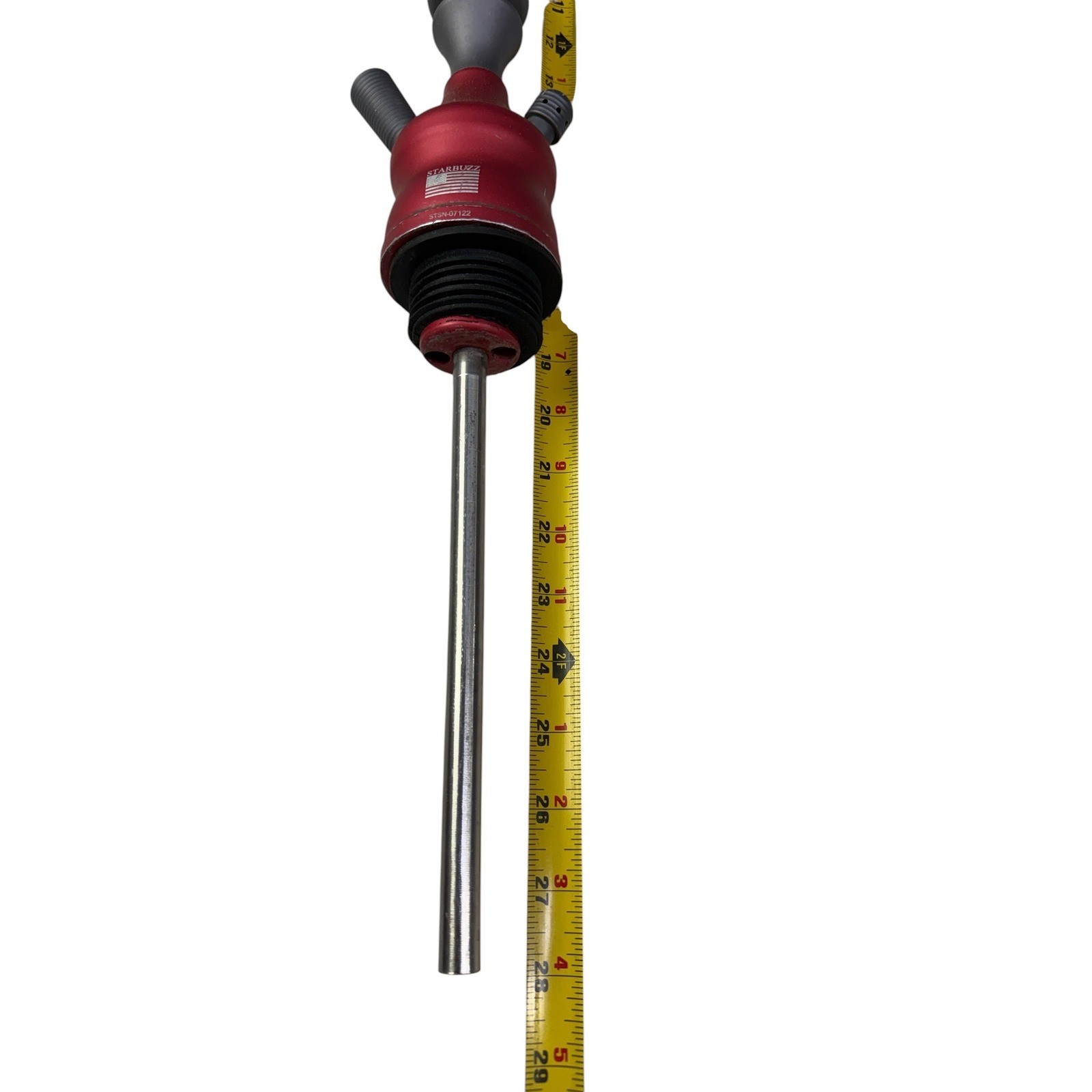 Starbuzz USA Challenger Hookah Stem Red Gunmetal Grey STSN-07122 Pipe
