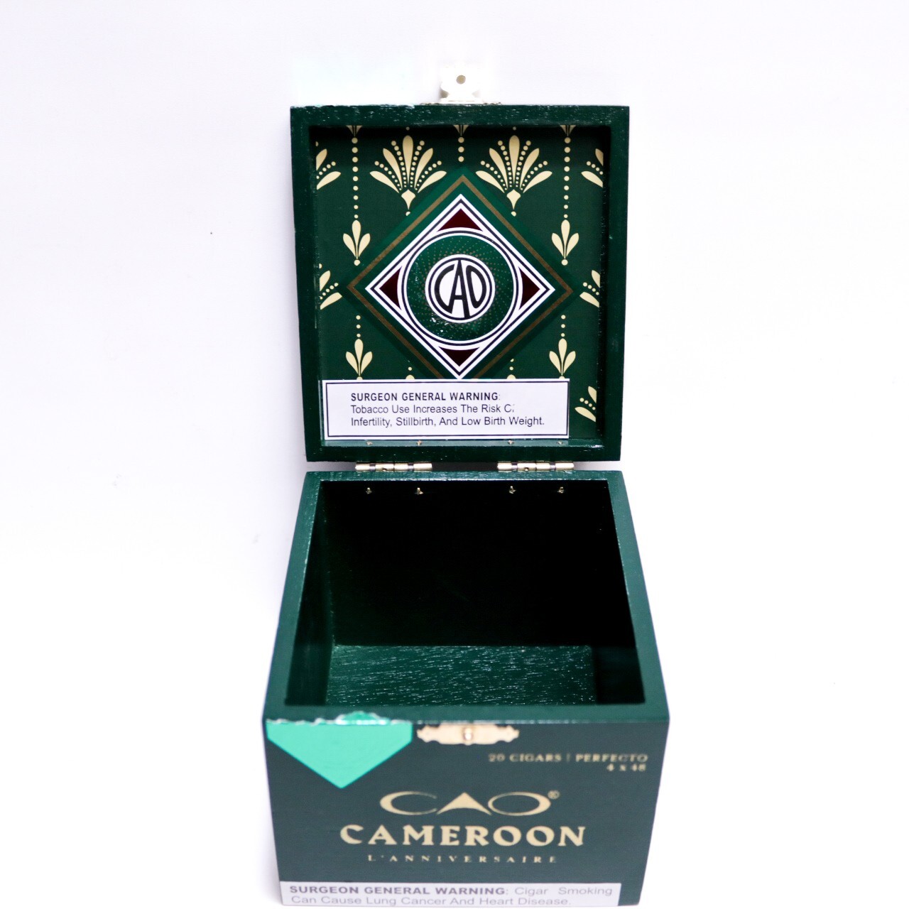 CAO Cameroon Perfecto L’Anniversaire Empty Wood Cigar Box 4.5″ x 4″ x 3.5″