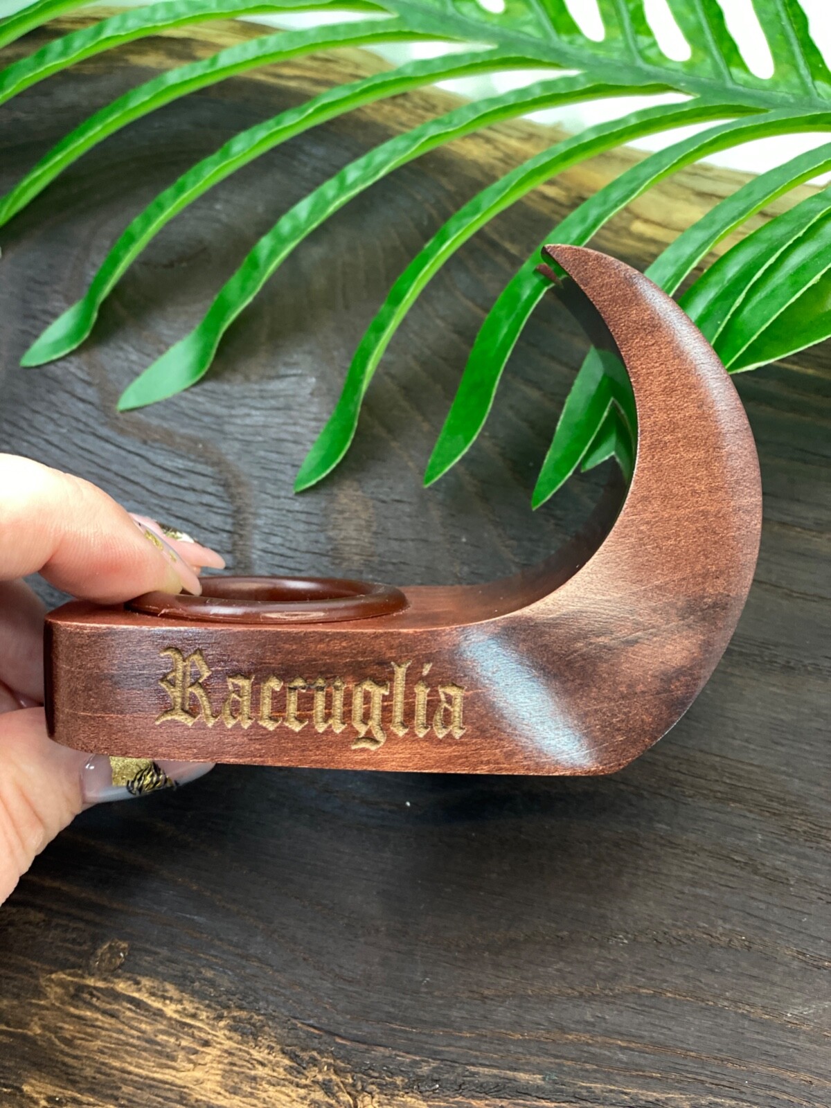 Smoking tobacco wooden pipe rack for 1 pipe handmade from Ukraine