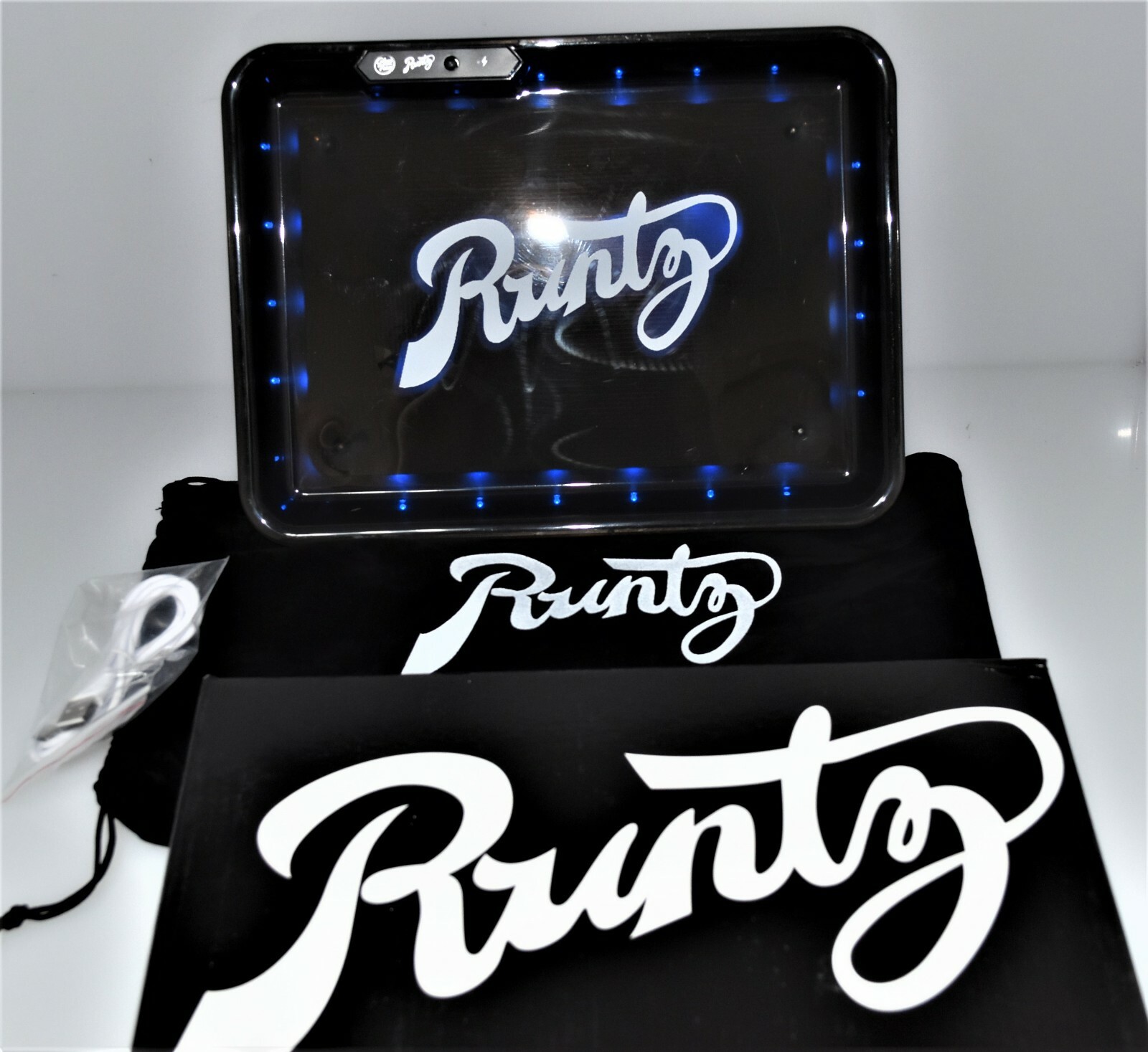 LED 6 COLORS ROLLING GLOW TRAY -11X 8 INCH- GIFT BOX INCLUDED
